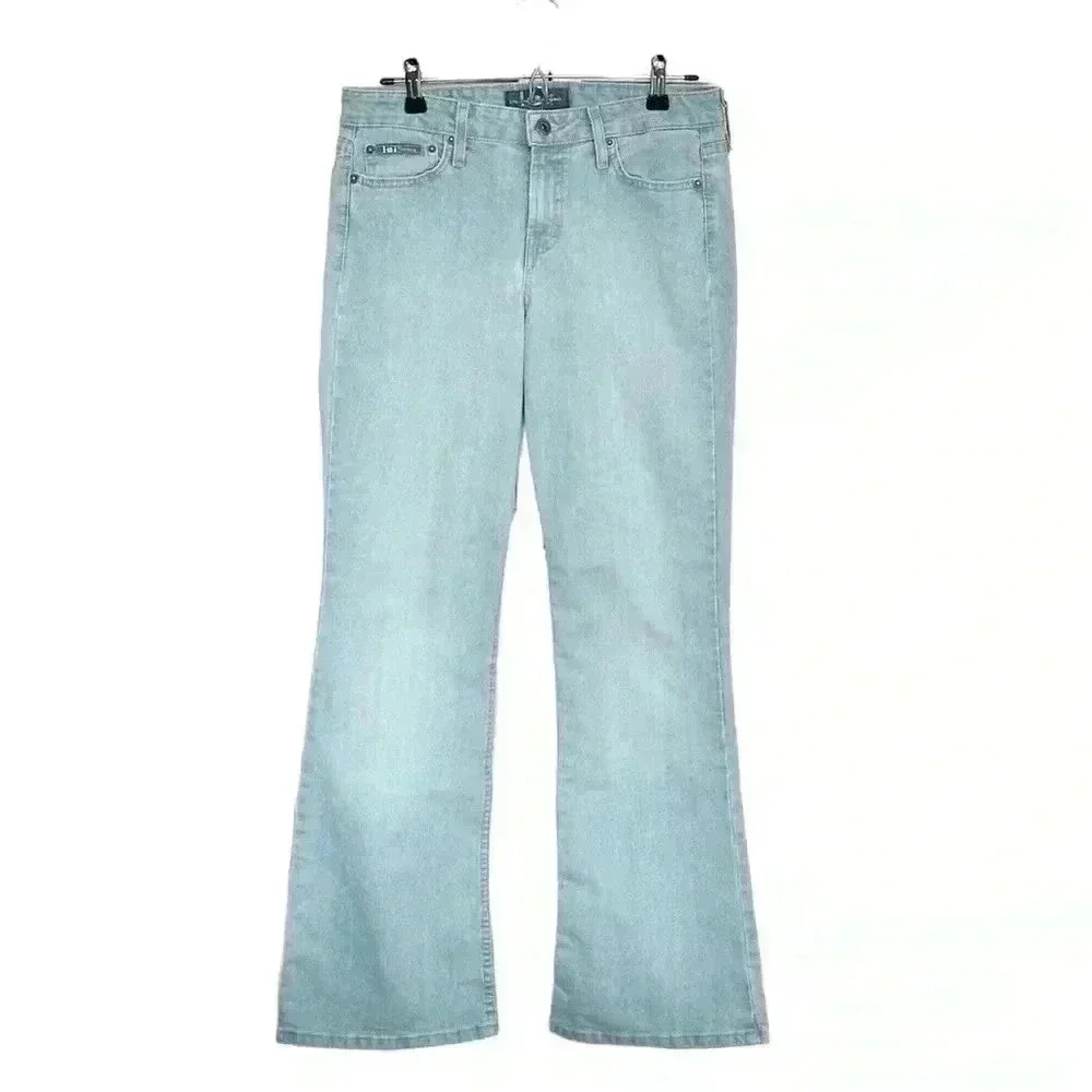Y2K l.e.i. Flare Leg Jeans Low Rise | Light Blue Wash‎ | SZ 11
